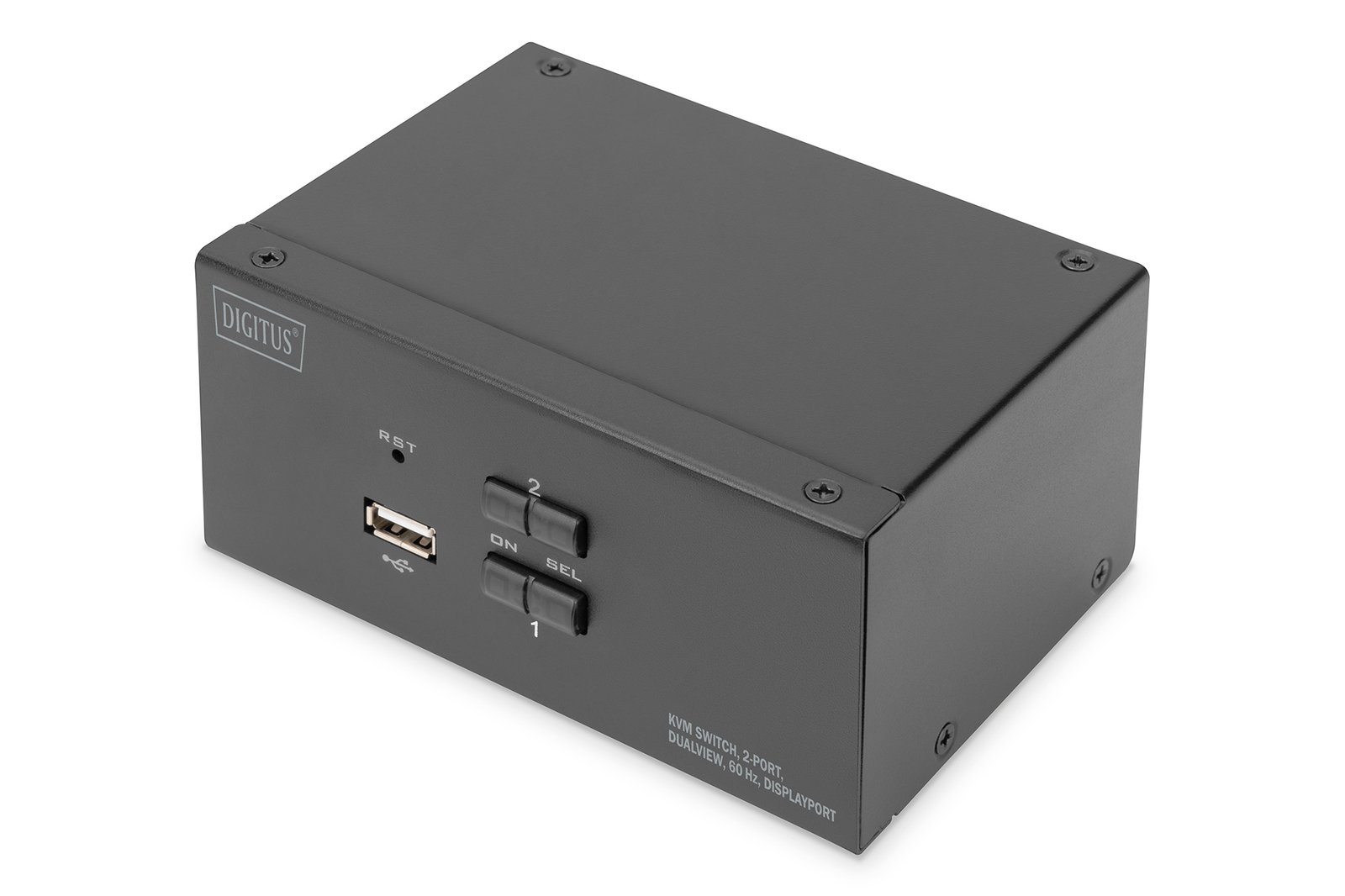 Digitus | KVM Switch, 2-Port, Dual Display, 4K, DisplayPort | DS-12862