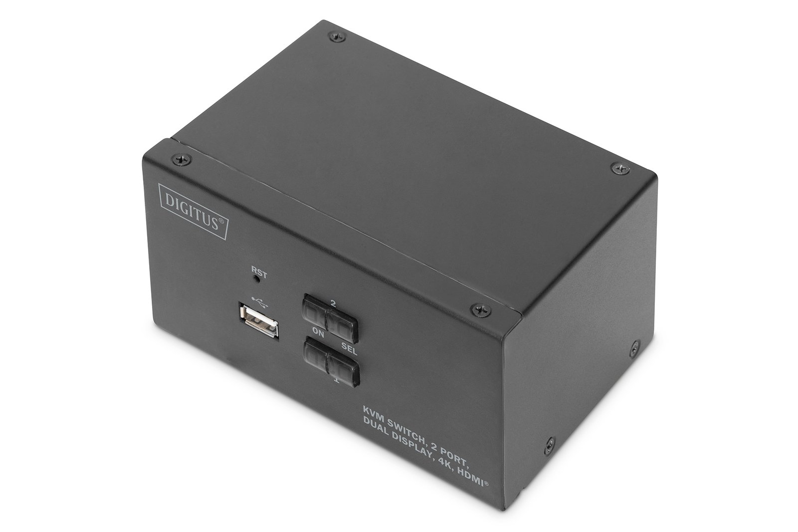 Digitus | KVM Switch, 2 Port, Dual Display, 4K, HDMI | DS-12860
