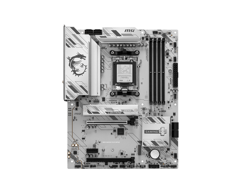 MSI B850 GAMING PLUS WIFI6E | Processor family AMD | Processor socket AM5 | DDR5 | Supported hard disk drive interfaces SATA, M.2 | Number of SATA connectors 4