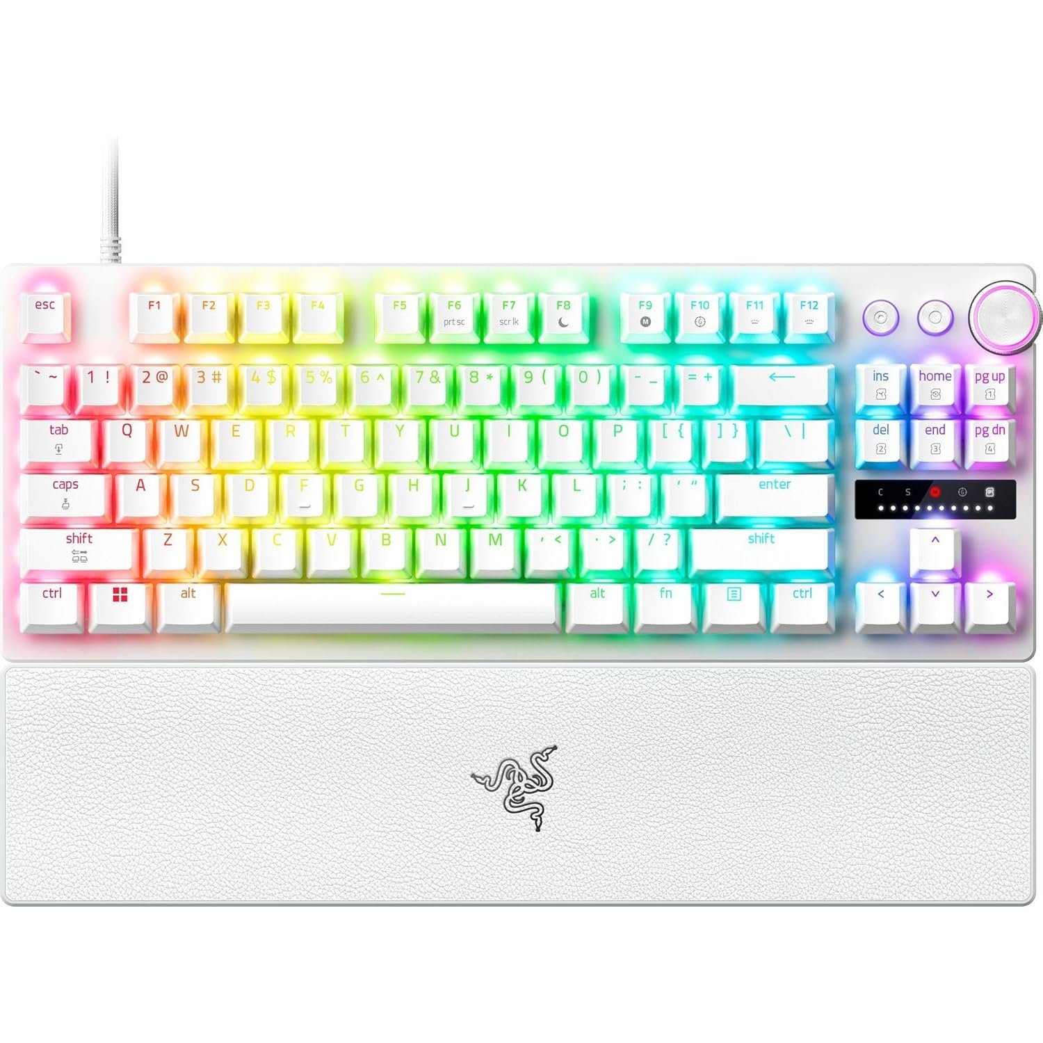 Razer Huntsman V3 Pro Tenkeyless 8KHz | Gaming keyboard | Wired | US | Razer Analog Optical Switch Gen-2 | White