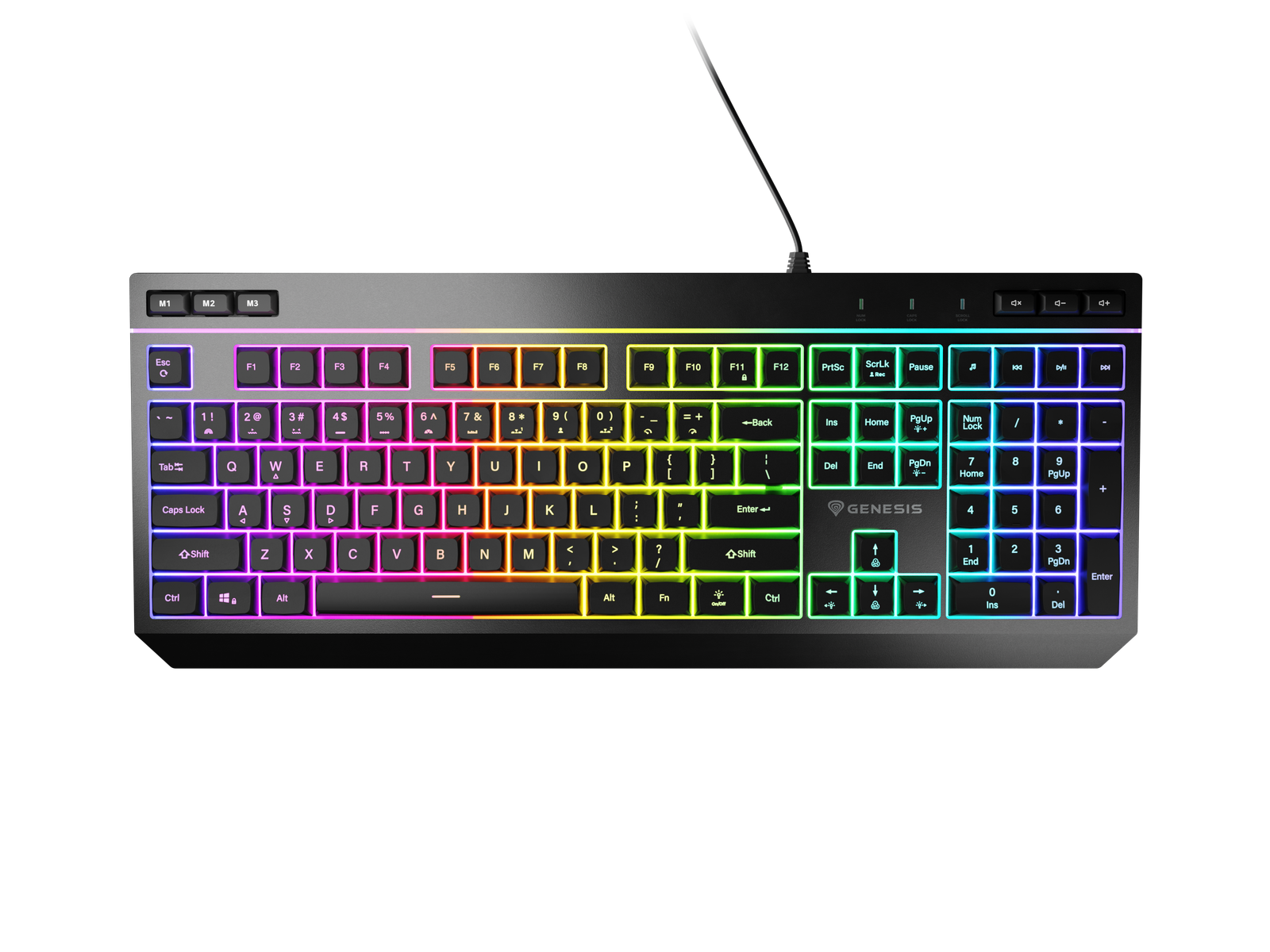 Genesis | Rhod 530 | Membrane Gaming Keyboard | Wired | US | Black