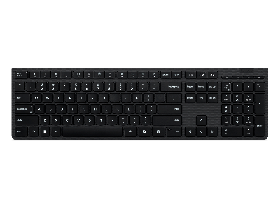 Lenovo Professional Wireless Rechargeable Keyboard AI | Keyboard | Wireless | Bluetooth | Estonian | Grey