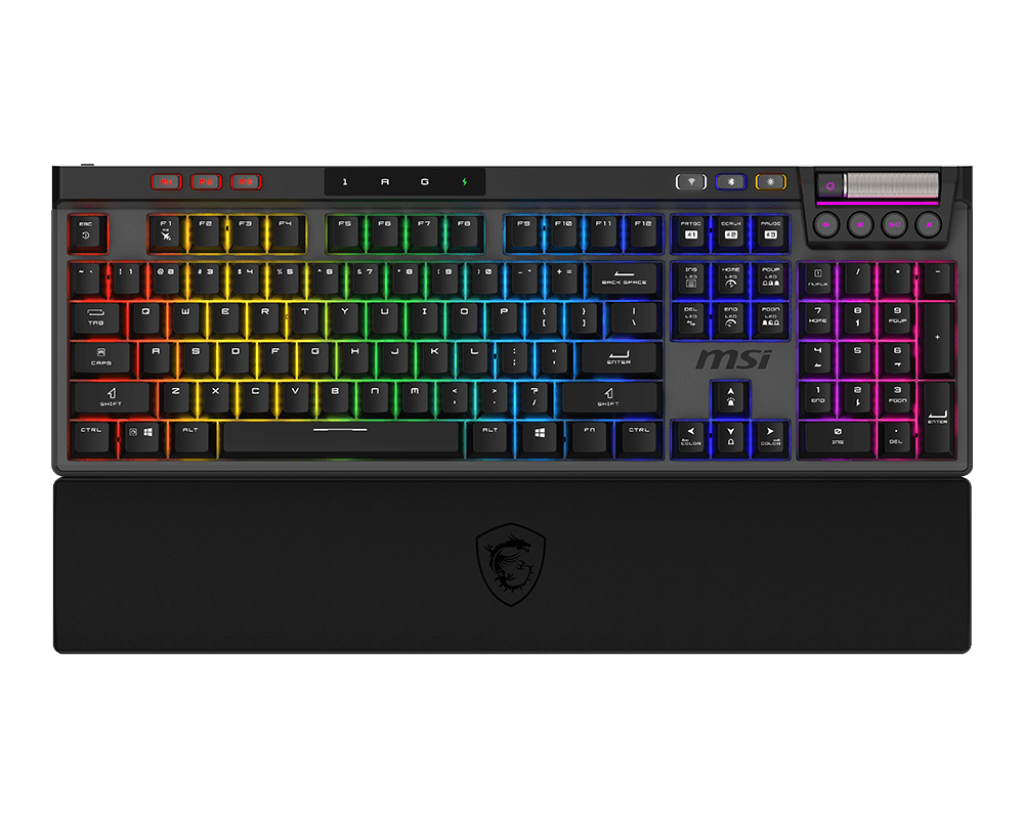 MSI STRIKE PRO WIRELESS | Gaming keyboard | Wireless | US | Kailh Midnight Pro Silent Tactile | Black