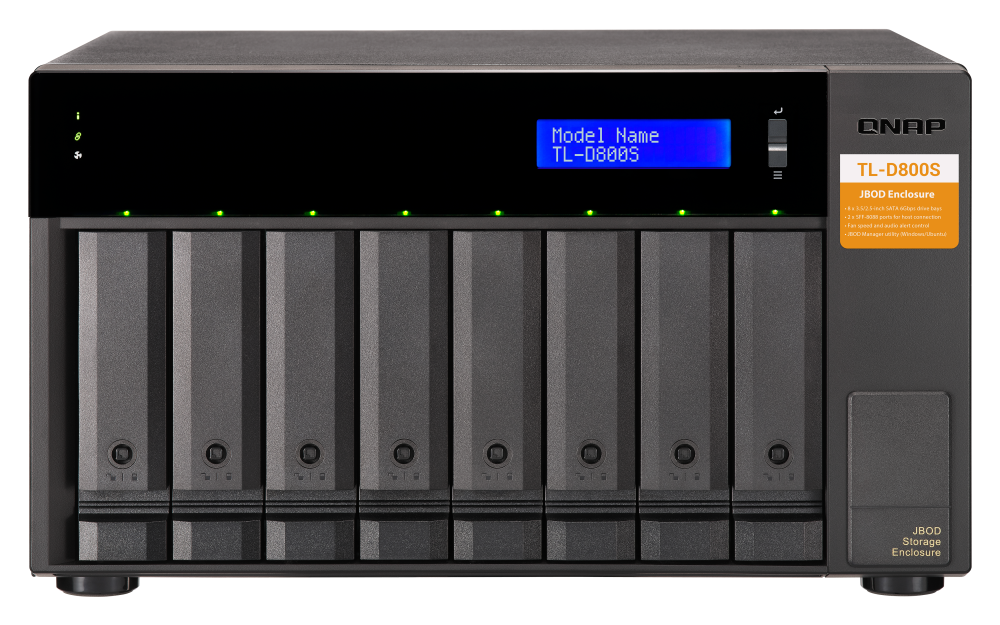 QNAP High-performance desktop SATA 6Gbps JBOD storage enclosure | TL-D800S