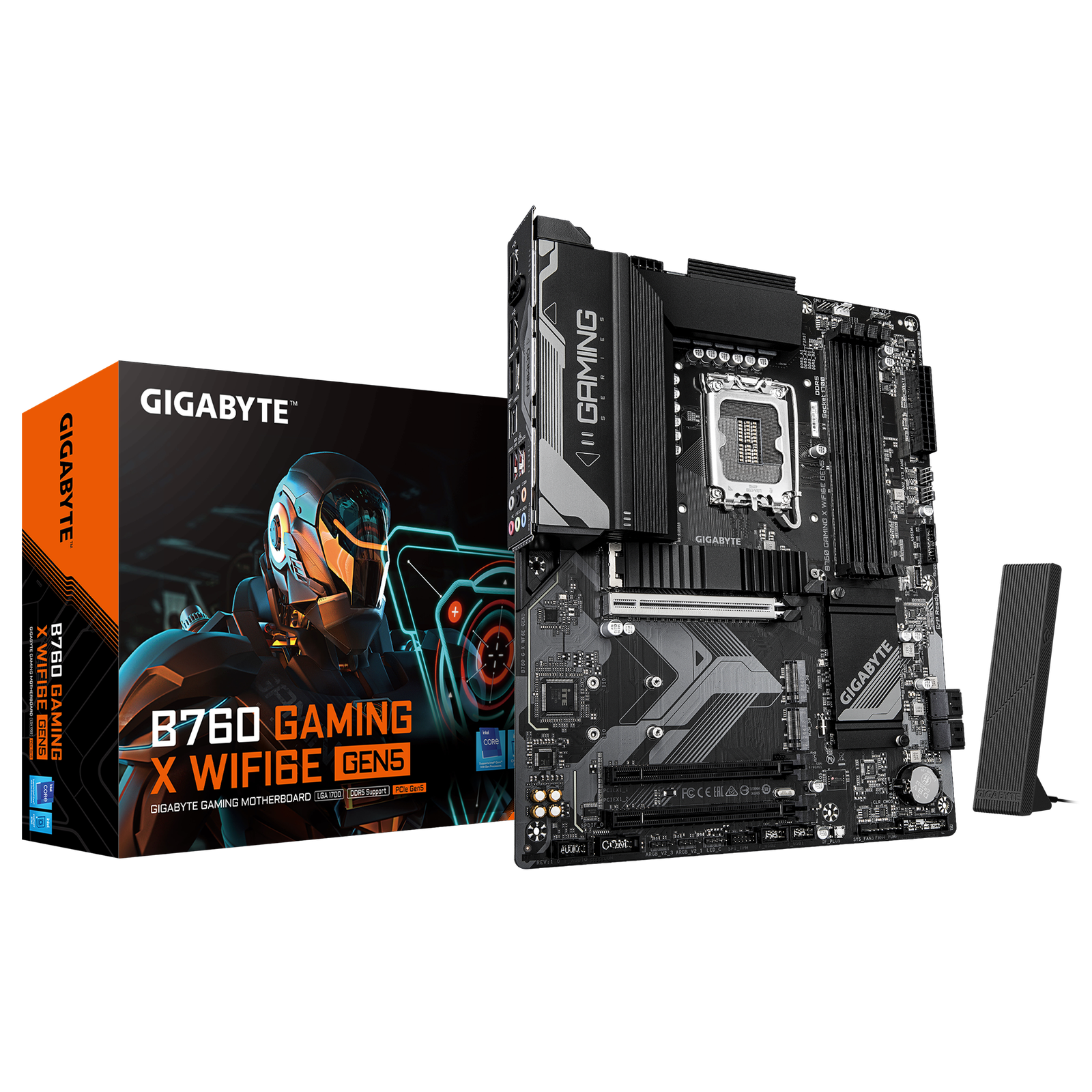 Gigabyte B760 G X WF6E GEN5 | Processor family Intel | Processor socket LGA1700 | DDR5 | Supported hard disk drive interfaces M.2, SATA | Number of SATA connectors 4