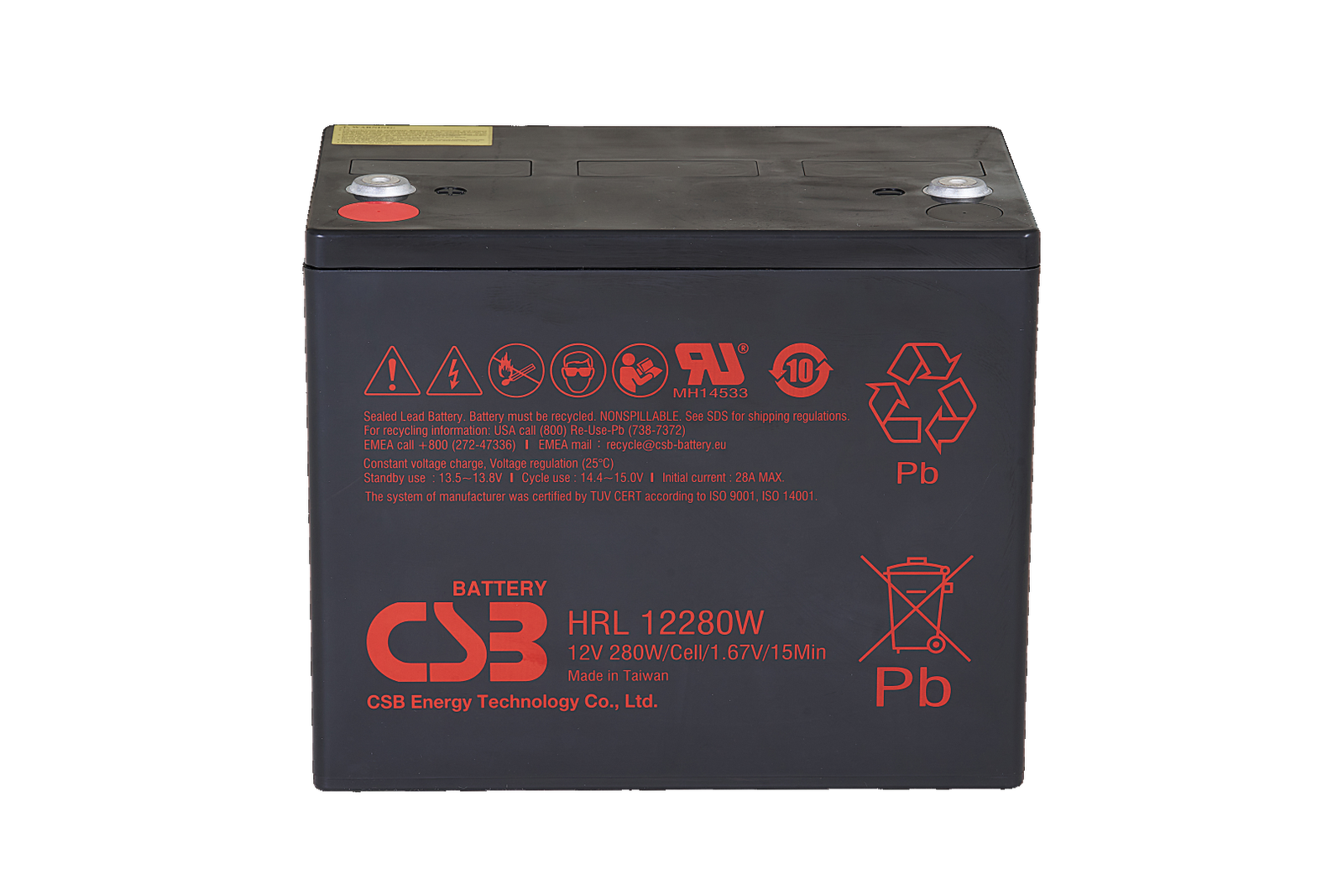CSB Battery Battery 12V 6Ah 25W Pb F2 | HRL1225W