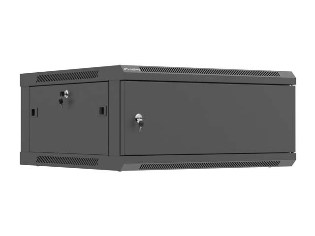 Lanberg Wall mounted installation cabinet 19" 4U 600X600 | WF01-6604-00B | Black