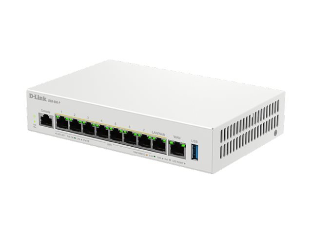 D-Link Wireless router | DBR-600-P/E | 10/100/1000 Mbit/s | Ethernet LAN (RJ-45) ports 8 | Mesh Support Yes | MU-MiMO No | No mobile broadband