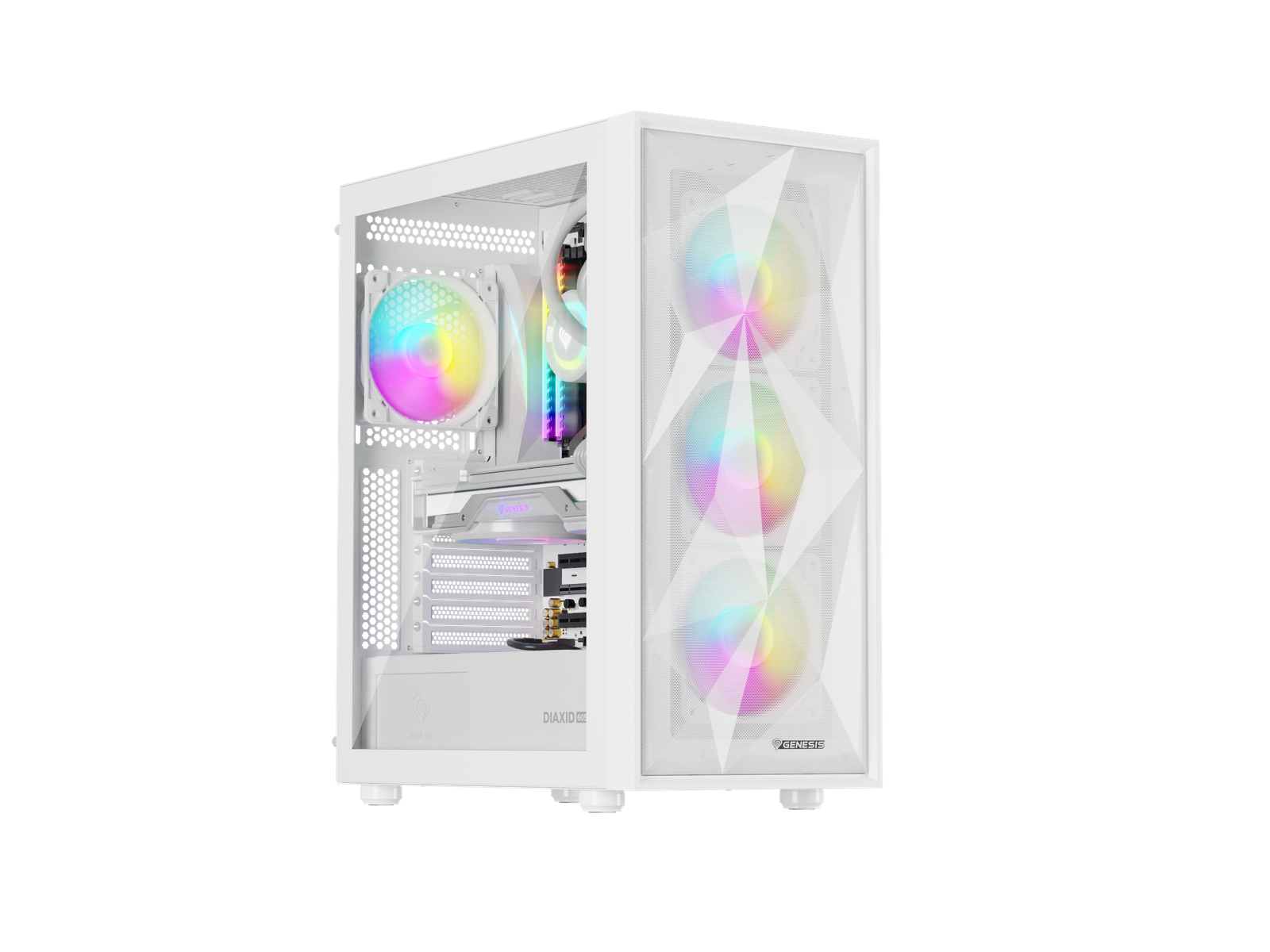 Genesis Gaming PC Case | Diaxid 605 ARGB | White | Midi Tower