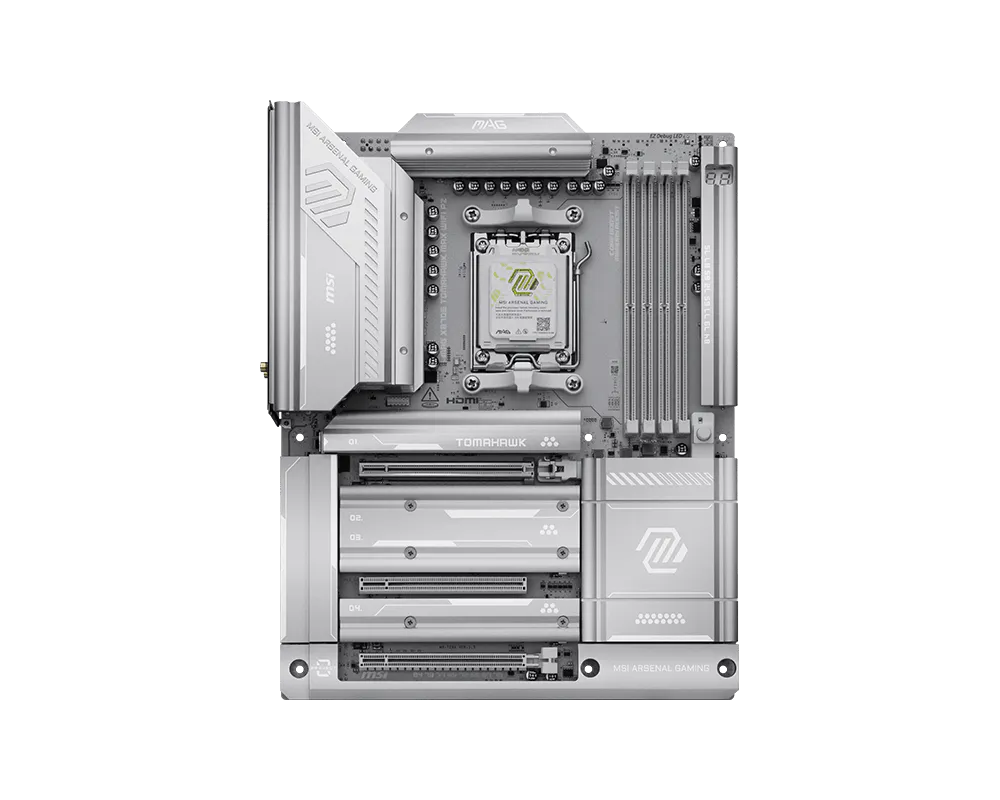 MAG X870E TOMAHAWK MAX WIFI PZ | MSI Processor family AMD | Processor socket AM5 | DDR5 SDRAM | Supported hard disk drive interfaces 4 x SATA-600 (RAID), 4 x M.2