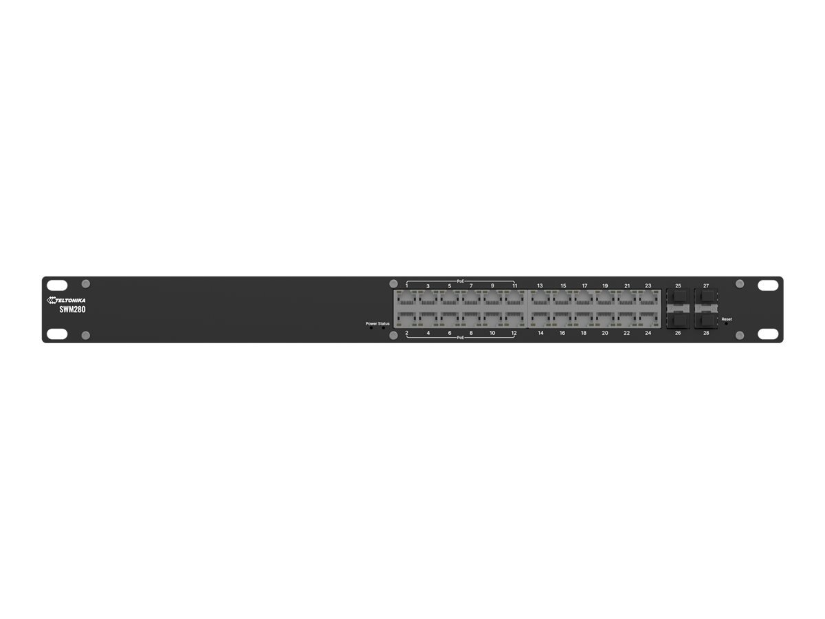 Teltonika Managed PoE+ switch 12x PoE+& 12 x Gigabit Ethernet ports PROFINET and MRP support | Teltonika