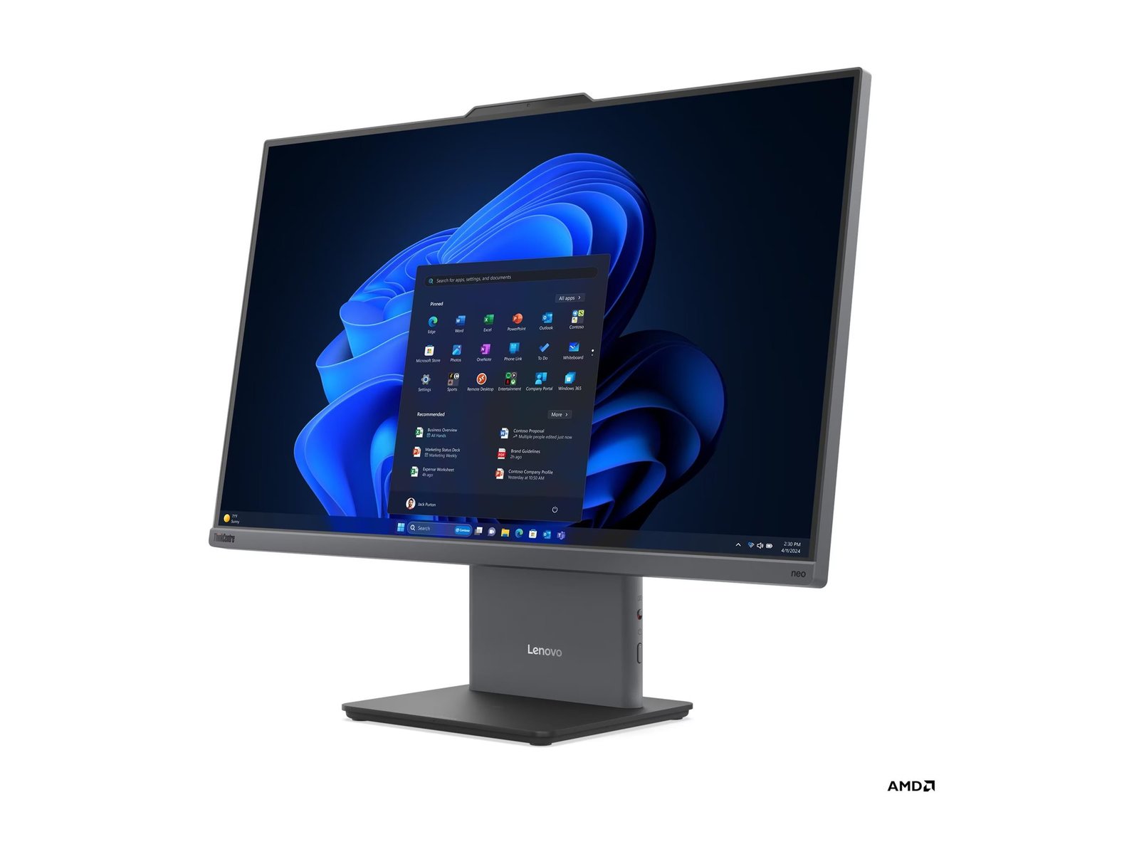 Lenovo ThinkCentre neo 55a 24 Gen 6 23.8 FHD AMD R5 220/16GB/512GB/AMD Radeon 740M/WIN11 Pro/ENG kbd/Luna Grey/3Y Warranty | Lenovo