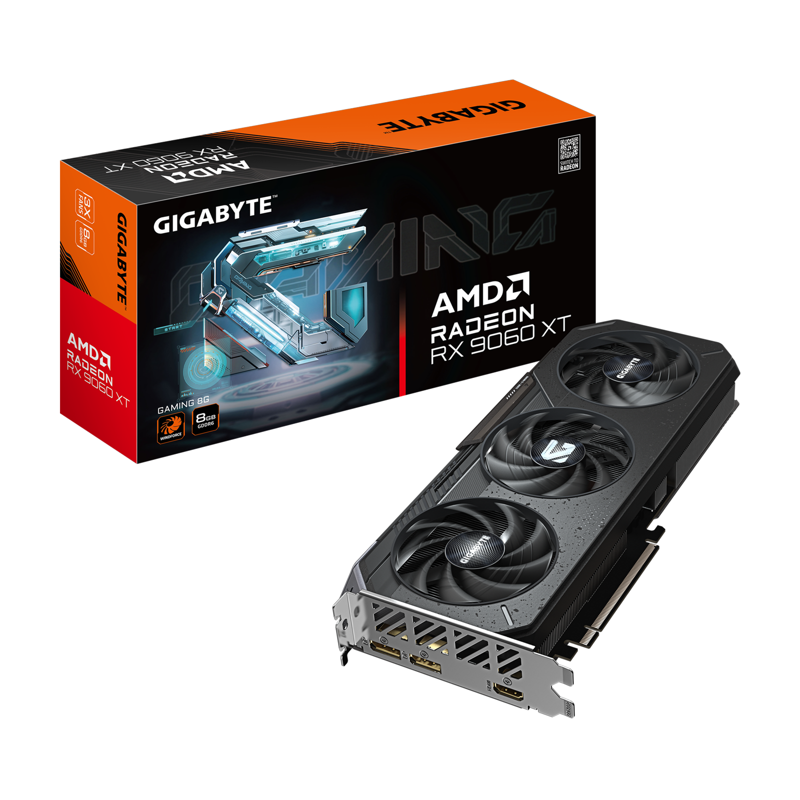 Gigabyte Radeon RX 9060 XT GAMING 8G | AMD | 8 GB | Radeon RX 9060 XT | GDDR6 | HDMI ports quantity 1 | PCI-E 5.0
