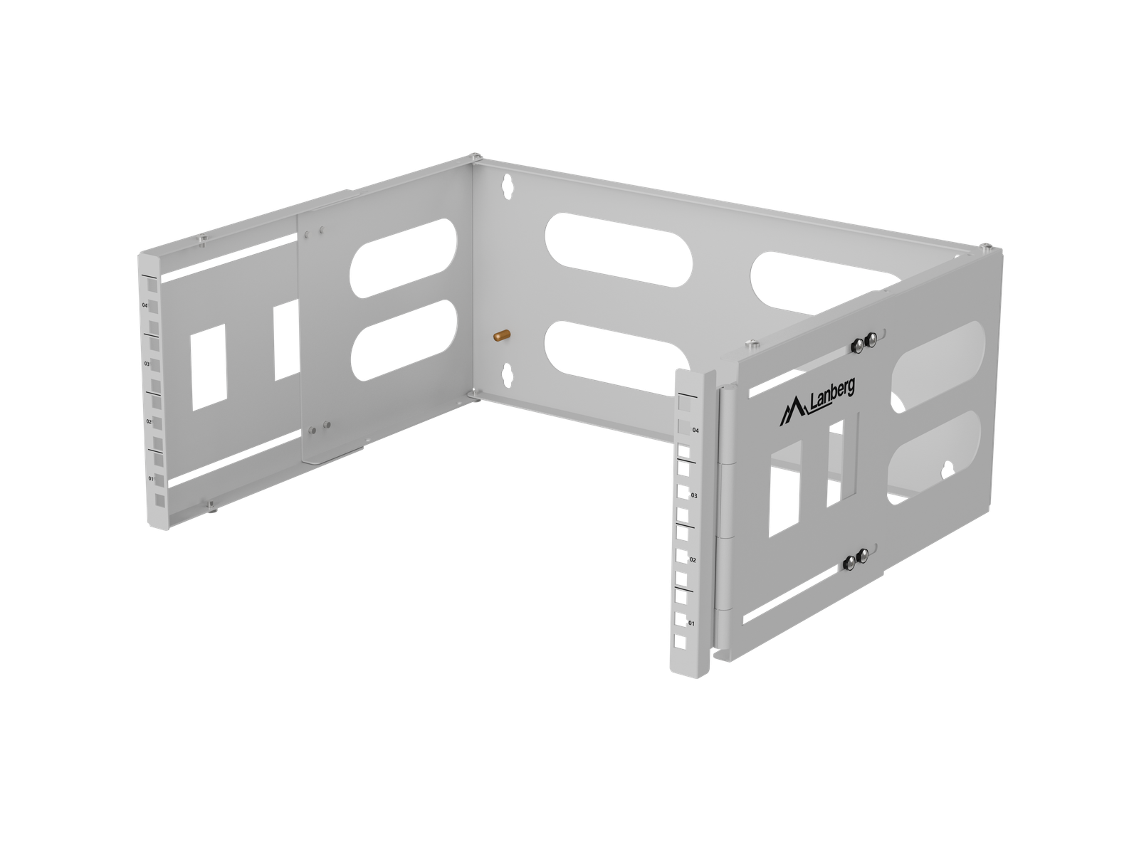 Lanberg Folding Bracket Wall-mount 19" 4U | FB01-5404-10S | Grey