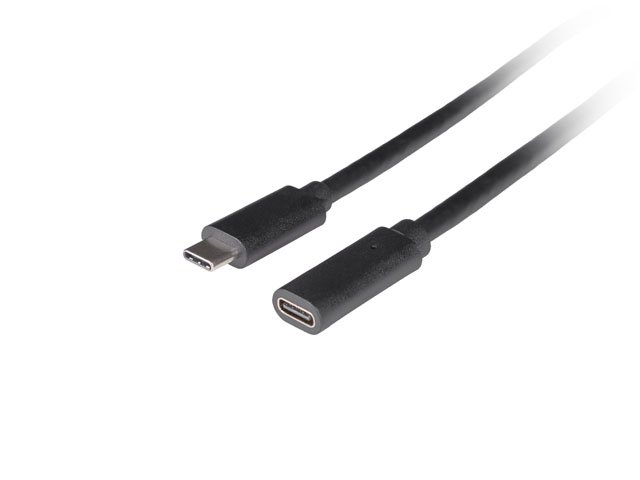 Lanberg | USB-C M/F 3.1 Cable | CA-USBE-20CC-0005-BK