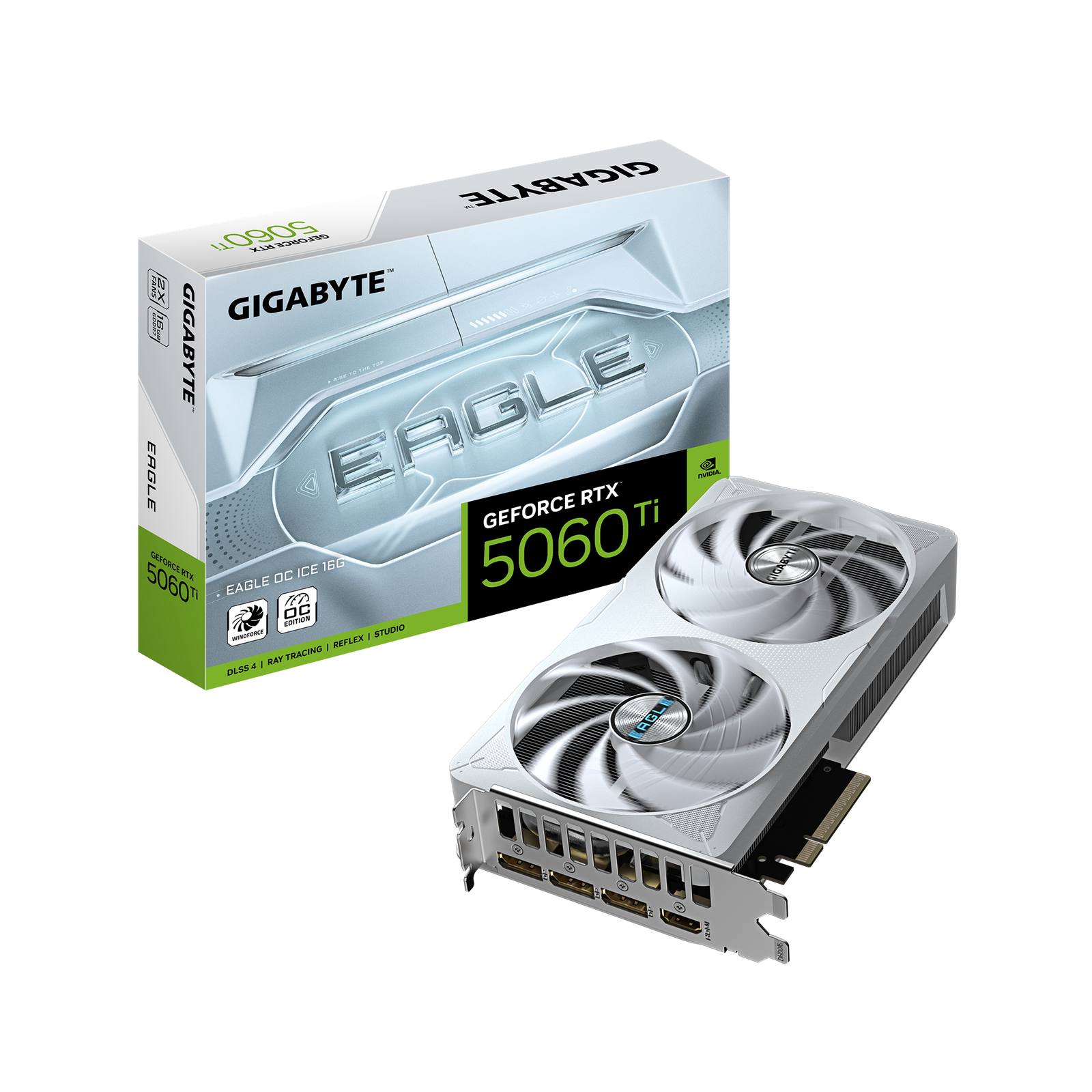 Gigabyte GeForce RTX 5060 Ti EAGLE OC ICE 16G | NVIDIA | 16 GB | GeForce RTX 5060 Ti | GDDR7 | HDMI ports quantity 1 | PCI-E 5.0