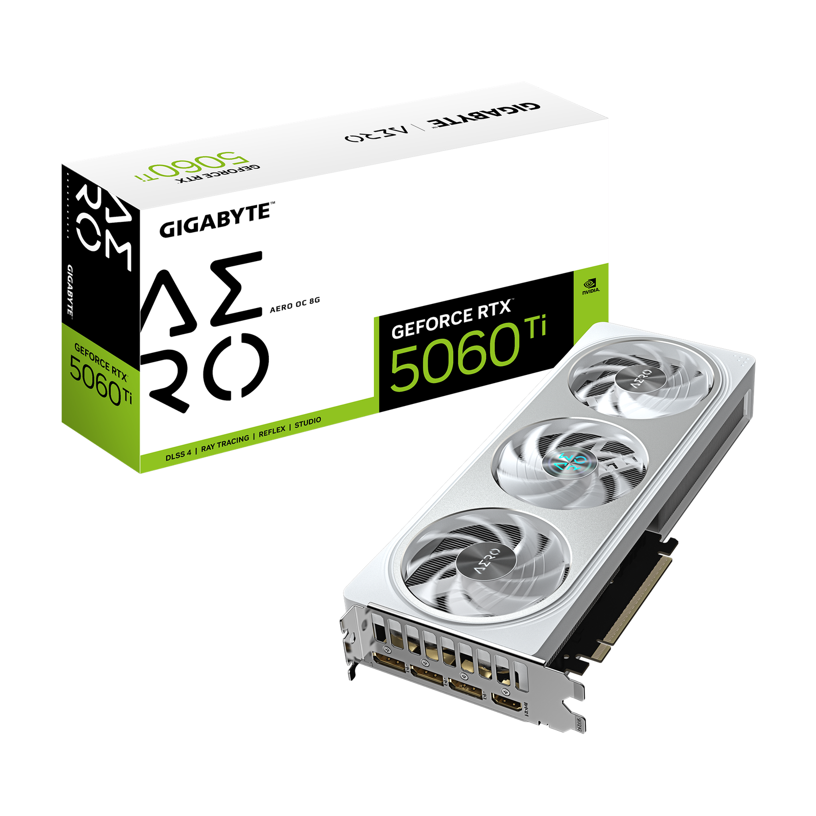 Gigabyte GeForce RTX 5060 Ti AERO OC 8G | NVIDIA | 8 GB | GeForce RTX™5060 Ti | GDDR7 | HDMI ports quantity 1 | PCI-E 5.0