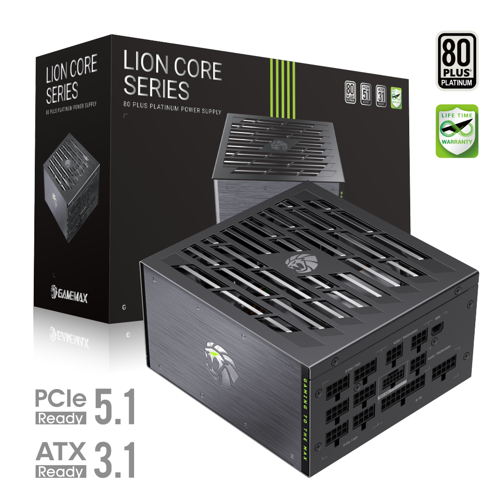 Gamemax PSU | LION CORE 1200P | 1200 W | Platinum | Full Modular