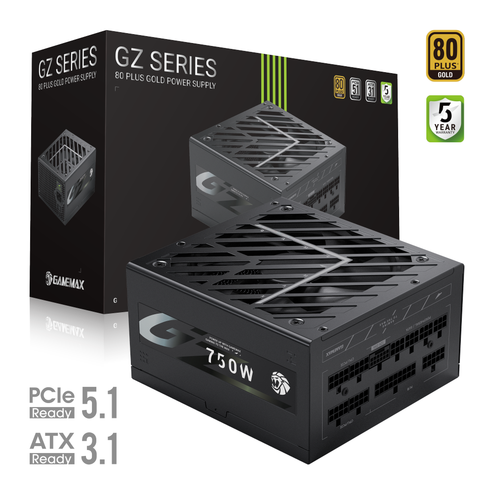 Gamemax PSU | GZ 750G | 750 W | Gold | Full Modular