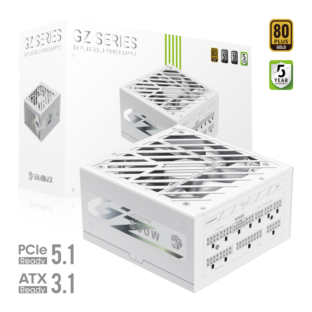 Gamemax PSU | GZ 850G WH | 850 W | Gold | White | Full Modular