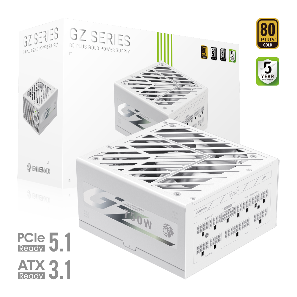 Gamemax PSU | GZ 750G WH | 750 W | Gold | White | Full Modular