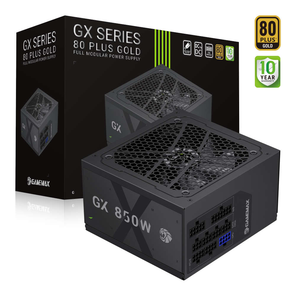 Gamemax PSU | GX 850GF | 850 W | Gold | Full Modular