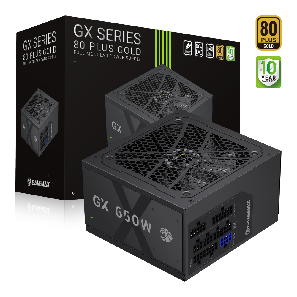 Gamemax PSU | GX 650GF | 650 W | Gold | Full Modular