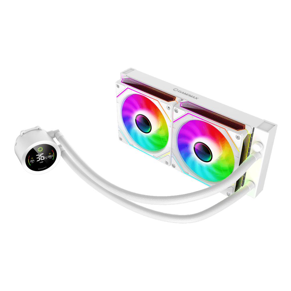 Gamemax CPU Liquid Cooler | ICEBURG 240 DIGITAL WH | White