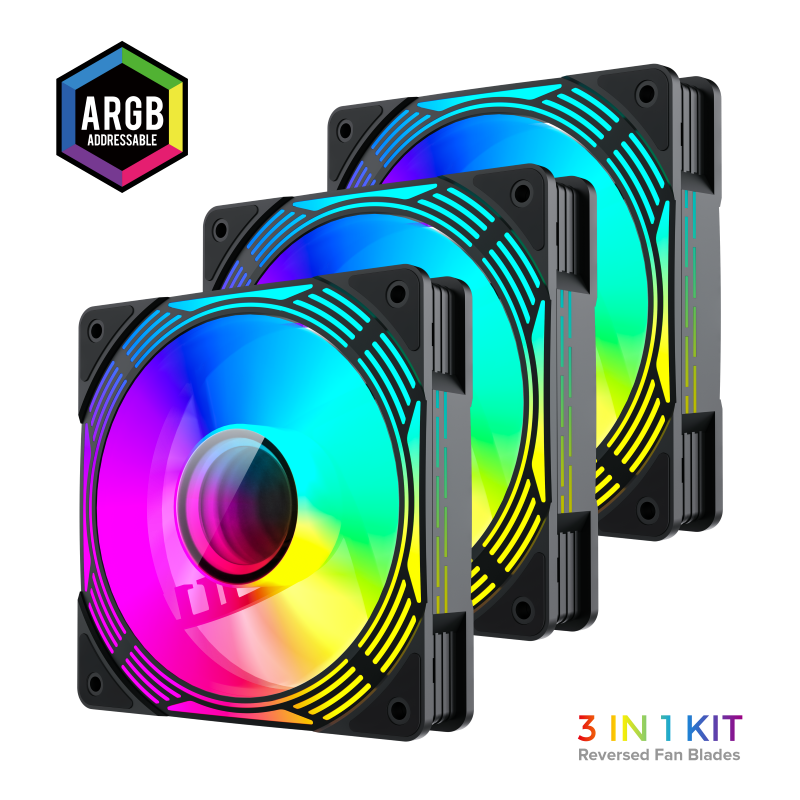 Gamemax Case Fan | KF300R BK | Black