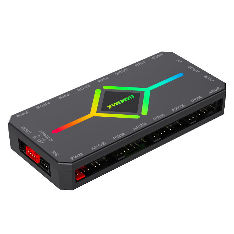 Gamemax | V4.0 ARGB PWM HUB BK | Hub for Gaming Chassis