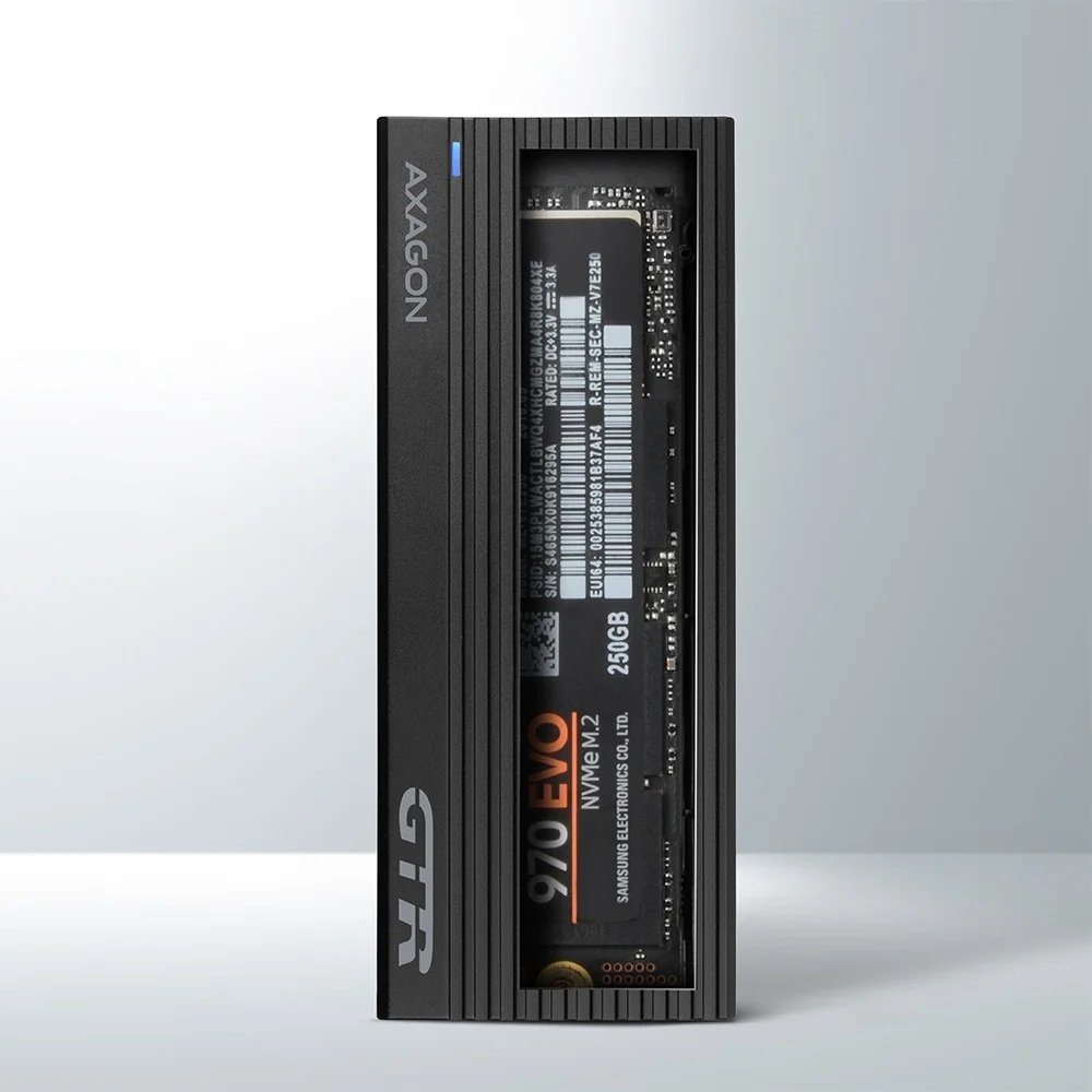 AXAGON External USB-C 3.2 Gen 2 metal box for M.2 NVMe SSDs | EEM2-GTR