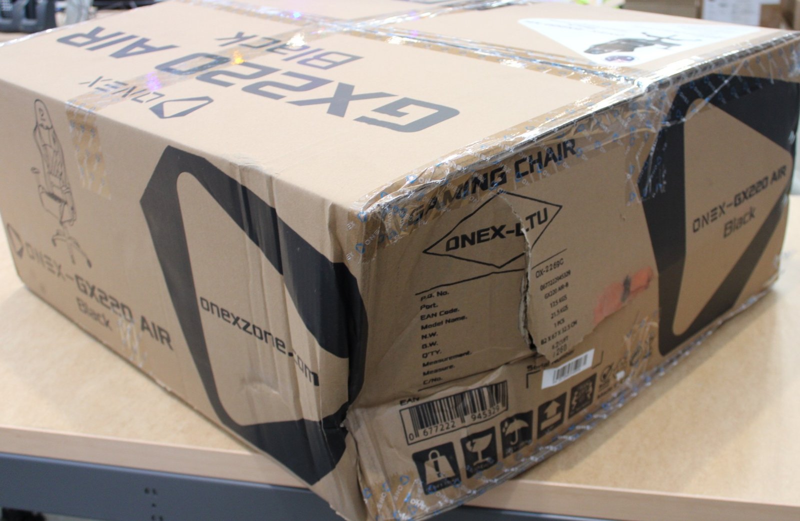 SALE OUT. Onex PVC; Nylon caster; Metal | Gaming chairs | GX220 AIR Series | Black | DAMAGED PACKAGING