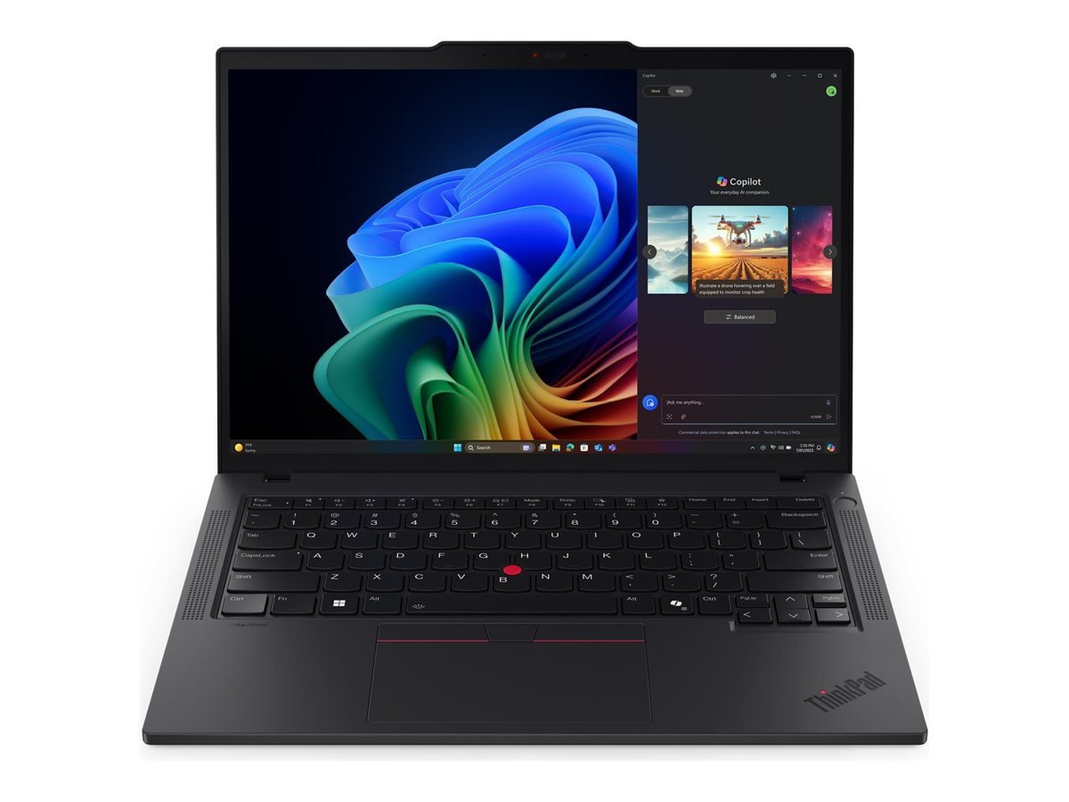 Lenovo ThinkPad T14 G6 Intel | Black | 14 " | IPS | WUXGA | 1920 x 1200 pixels | Anti-glare | Intel Core Ultra 7 | 258V | 32 GB | Soldered LPDDR5X | Solid-state drive capacity 512 GB | Intel Arc Graphics 140V | Windows 11 Pro | 802.11be | Bluetooth version 5.4 | 5G Upgradable | Keyboard language Nordic | Keyboard backlit | Warranty 36 month(s) | Battery warranty 12 month(s)