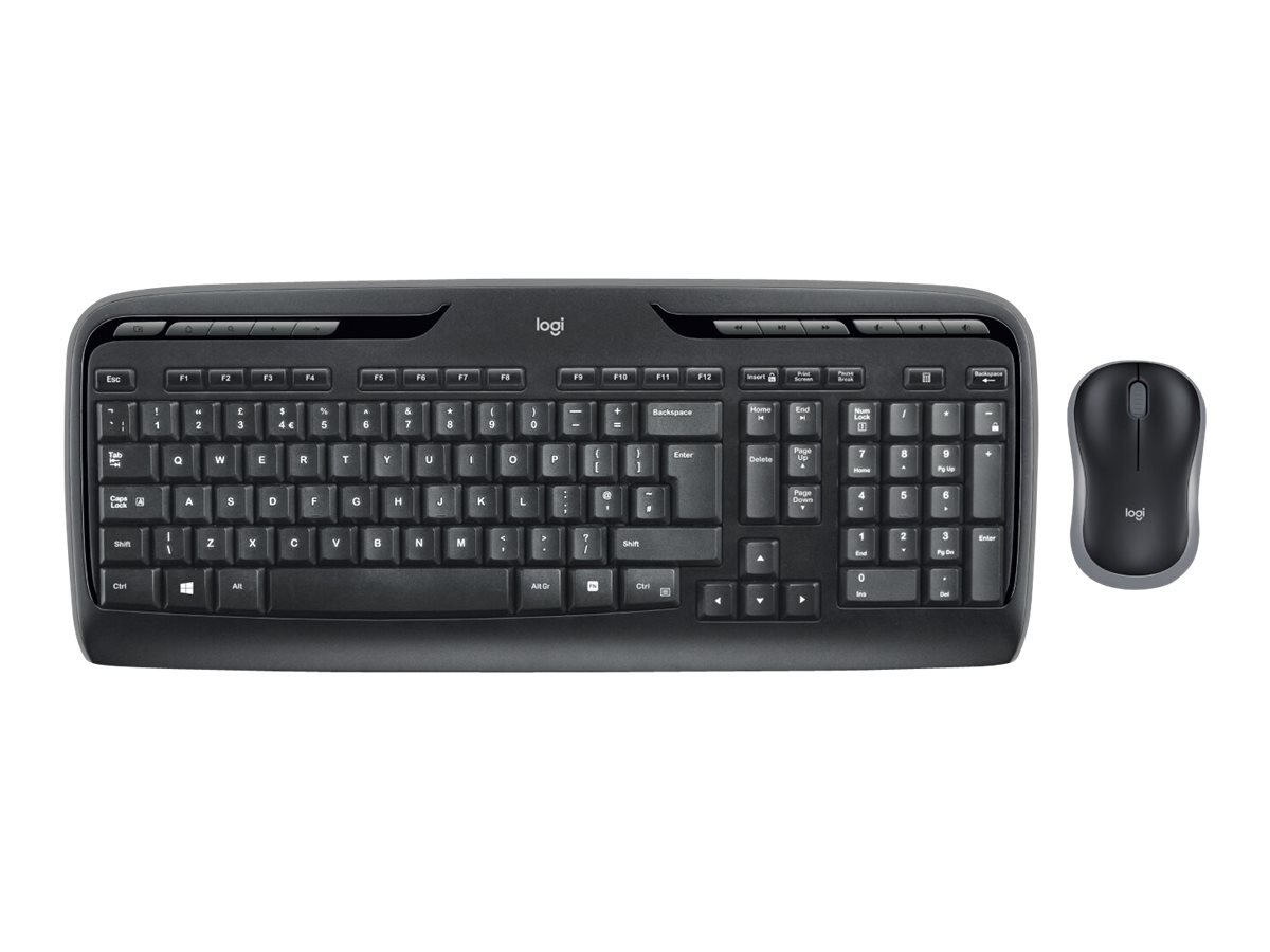 Logitech MK330 | Keyboard and Mouse Set | Wireless | Mouse included | US International | Black