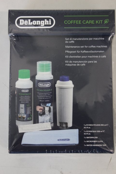 SALE OUT. Delonghi DLSC306 Maintenance Care Kit for Bean to Cup & Espresso Coffee Machines, includes five cleaning accessories | DAMAGED PACKAGING AND DAMAGED ON FILTER BAG