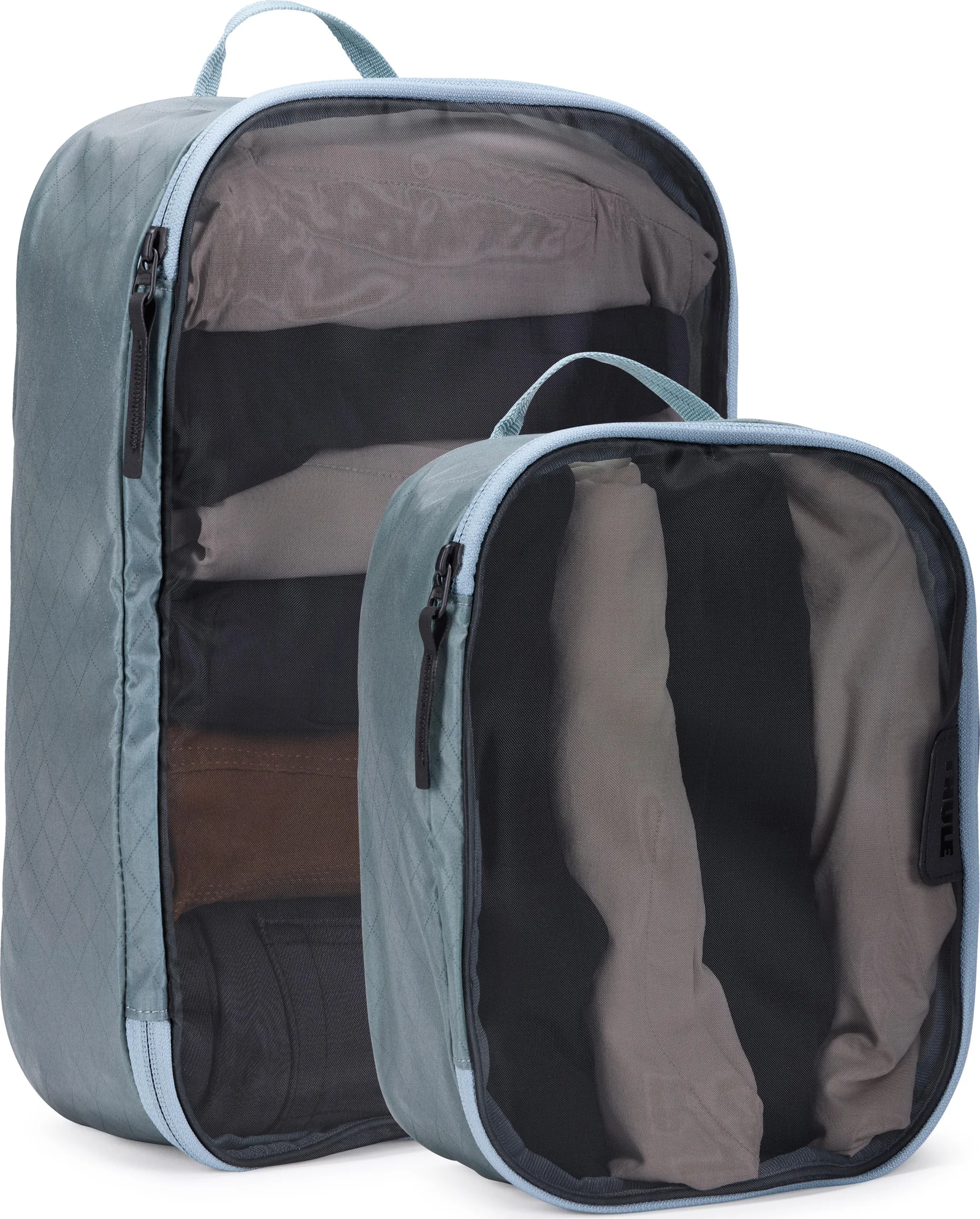 Thule Packing Cube Set, 1x Medium, 1x Small | Packing Cube | Pond Gray
