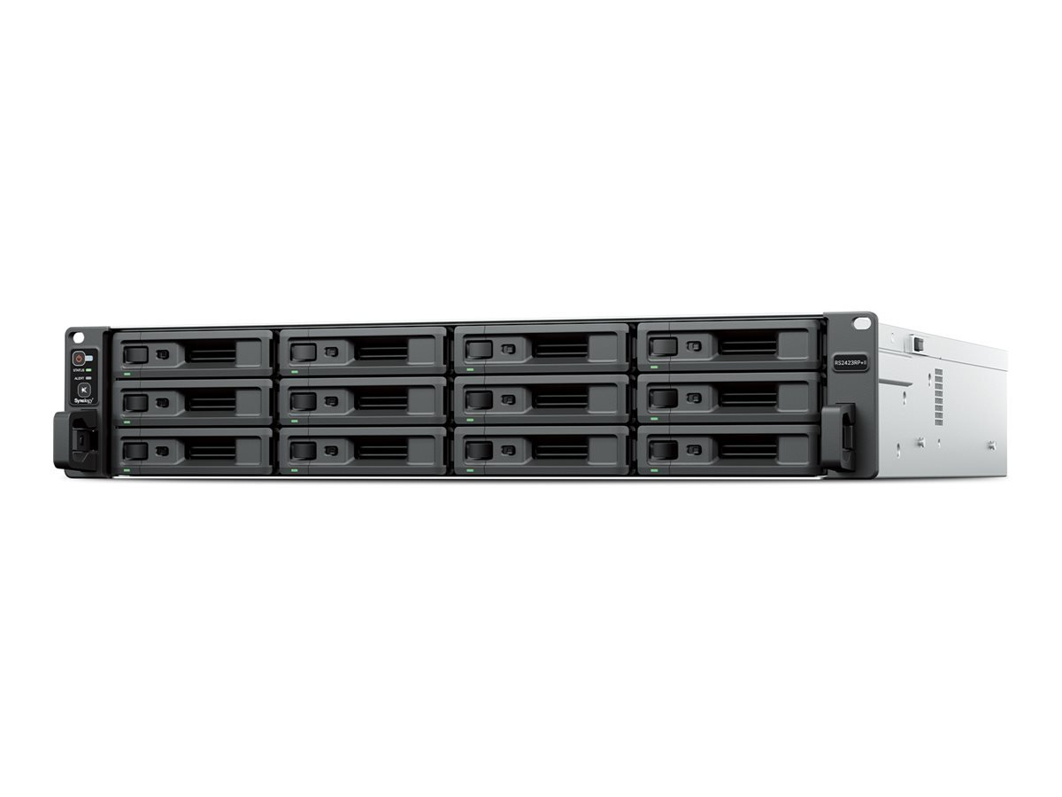 Synology RackStation RS2423RP+II | Efficient storage for centralized data management | AMD Ryzen | V1780B | 8 GB | DDR4 | Black