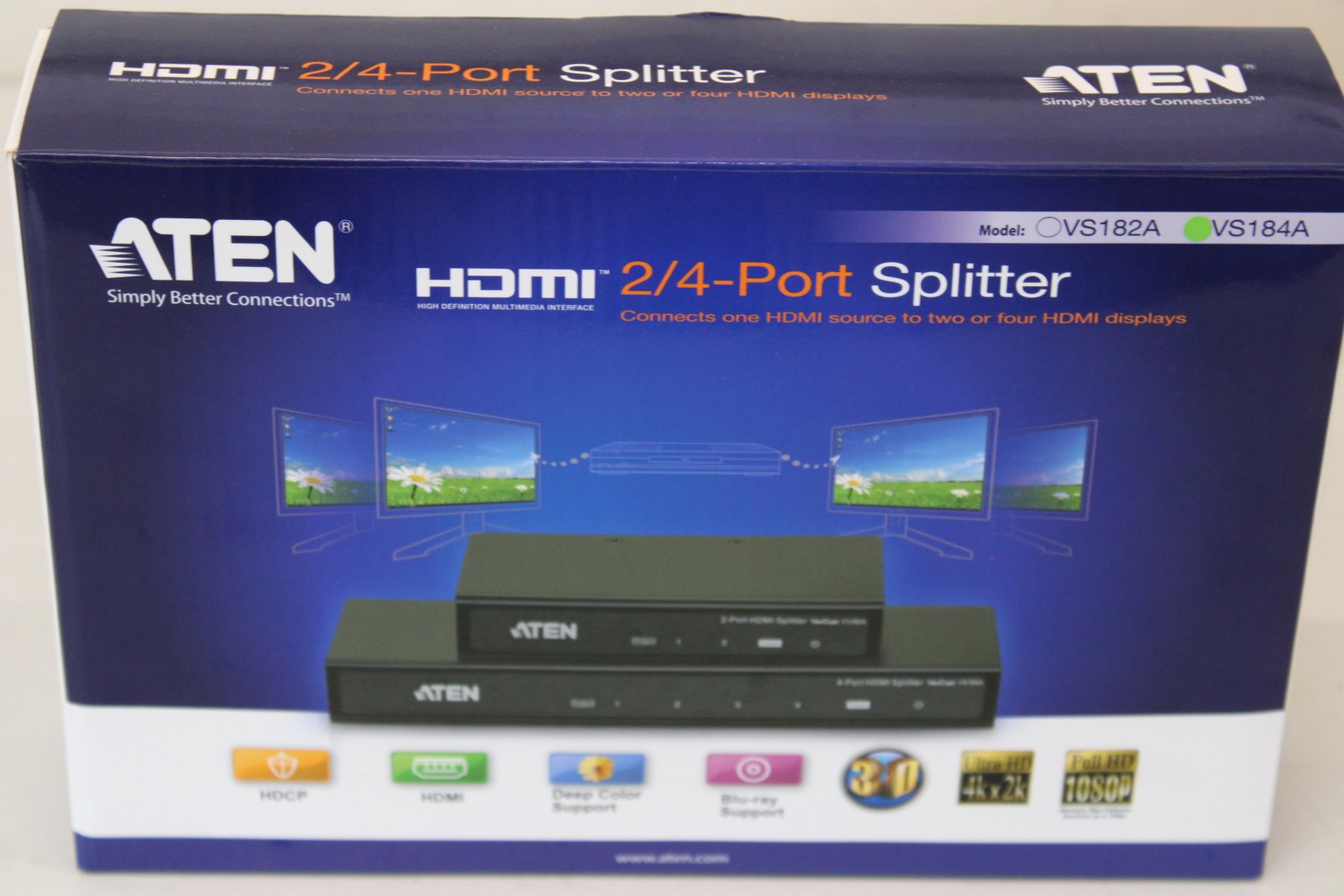 SALE OUT. Aten VS184A 4-Port 4K HDMI  Splitter | SALE OUT. Aten | 4-Port 4K HDMI Splitter | VS184A | Warranty 24 month(s) | UNPACKED, WITHOUT POWER WIRE