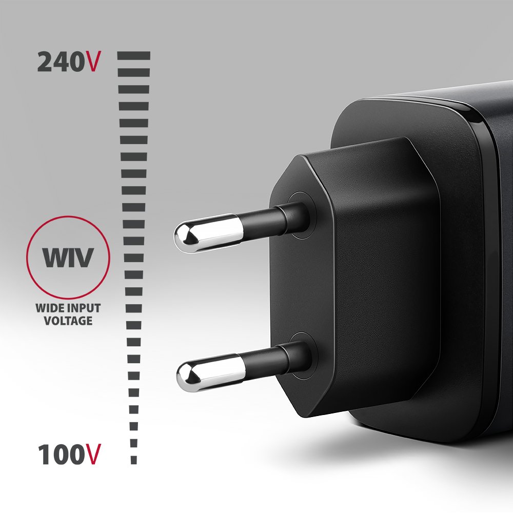 AXAGON Wall charger 67W, 2x port (USB-A + USB-C) PD3.0/PPS/QC4+/SFC 2.0/Apple | ACU-PQ67