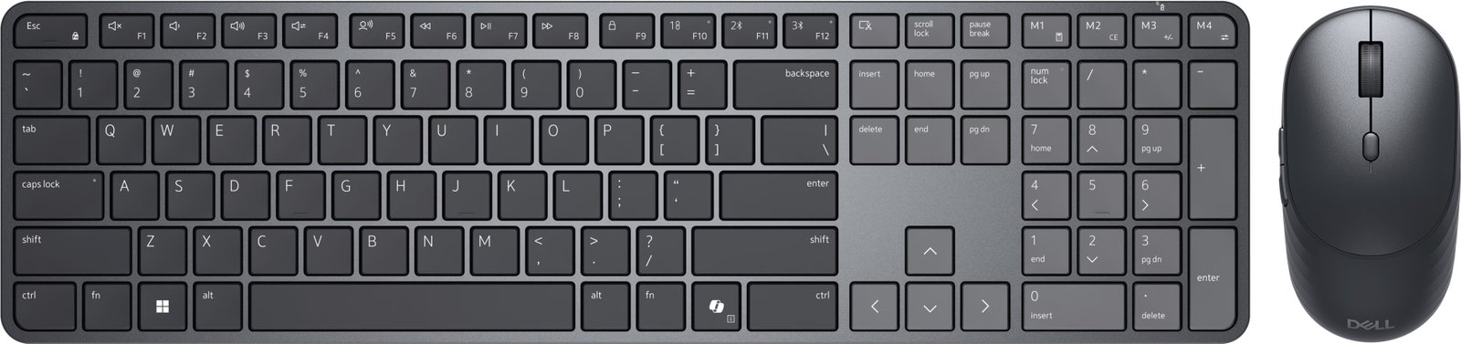 Dell Pro 7 Slim Keyboard and Mouse | KM726 | Keyboard and Mouse Set | Wireless | Mouse included | Estonian | Bluetooth | Wireless connection | Black