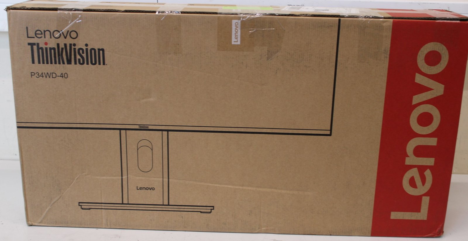 Lenovo SALE OUT. ThinkVision | P34WD-40 | 34 " | IPS | 21:9 | 120 Hz | 4 ms | 3440x1440 pixels | 350 cd/m² | HDMI ports quantity 1 | Eclipse black | Warranty 36 month(s) | DAMAGED PACKAGING