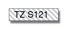 Brother | TZe-S121 Strong Adhesive Laminated Tape | Black on Clear | TZe | 8 m | 9 cm