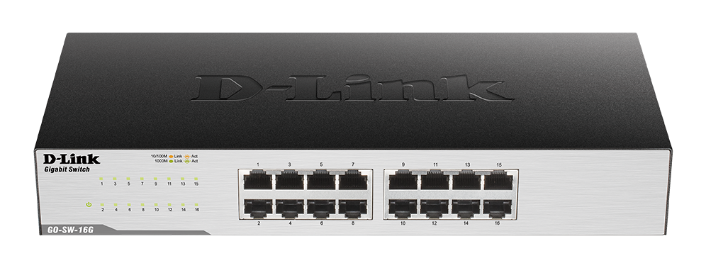 D-Link | 16-Port Gigabit Easy Desktop Switch | GO-SW-16G/E | Unmanaged | Desktop/Rackmountable | 24 month(s)