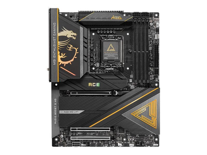MSI MEG Z890 ACE | Processor family Intel | Processor socket LGA1851 | Supported hard disk drive interfaces SATA, M.2 | Number of SATA connectors 4