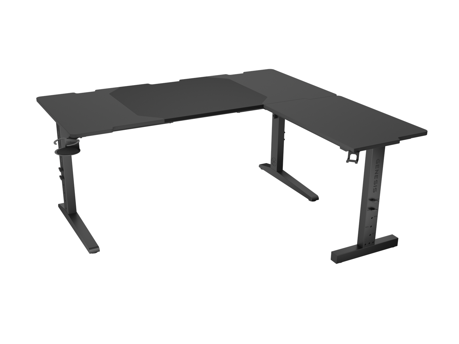 Genesis Gaming Desk | Holm 160 Modular Corner | Black/Anthracite