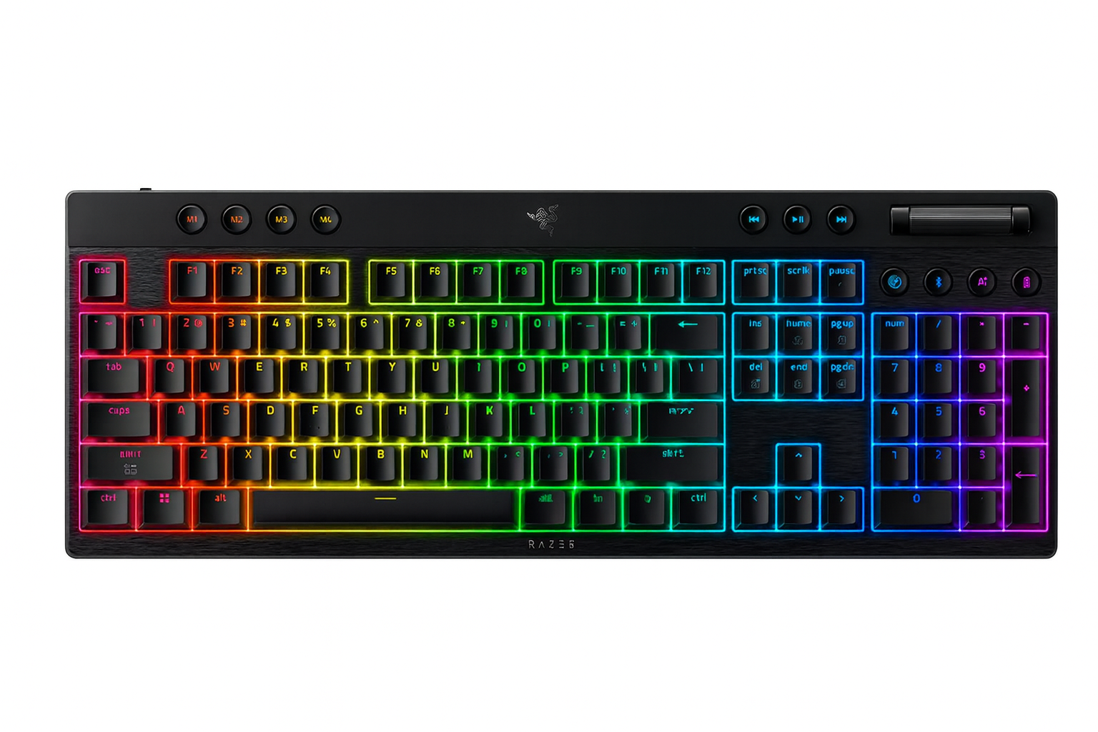 Razer | BlackWidow V4 Low-profile HyperSpeed | Gaming Keyboard | Wireless | US | Yellow Linear