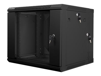 Lanberg | Rack cabinet 19" double-section wall-mount 9U/600x600 (flat pack) | WF02-6609-10B | Black