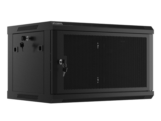 Lanberg | Rack cabinet 19" wall-mount 6U/600x450 with perforated door (flat pack) | WF01-6406-23B | Black