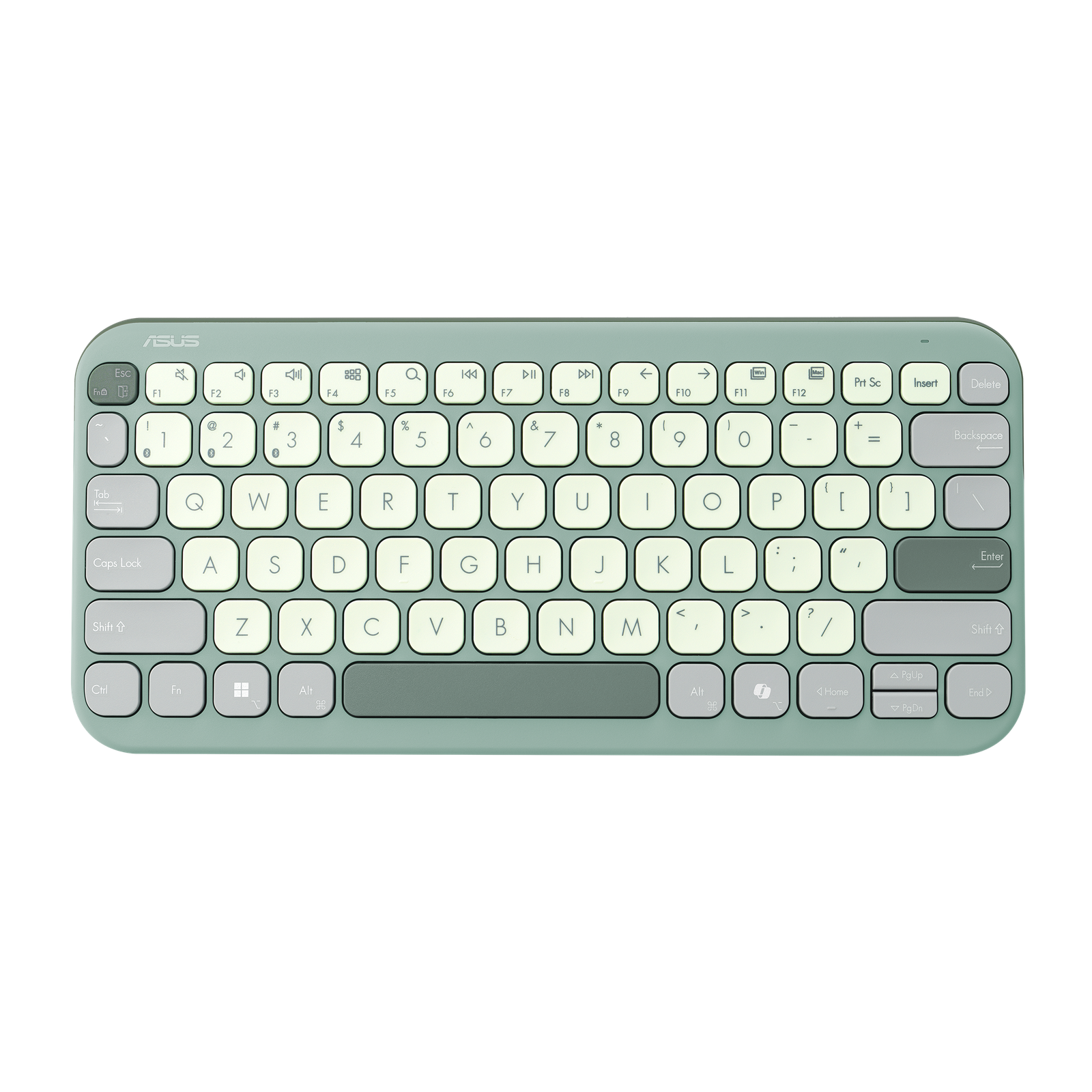 Asus Marshmallow KW100 | Keyboard | Wireless | US International | Green Tea Latte