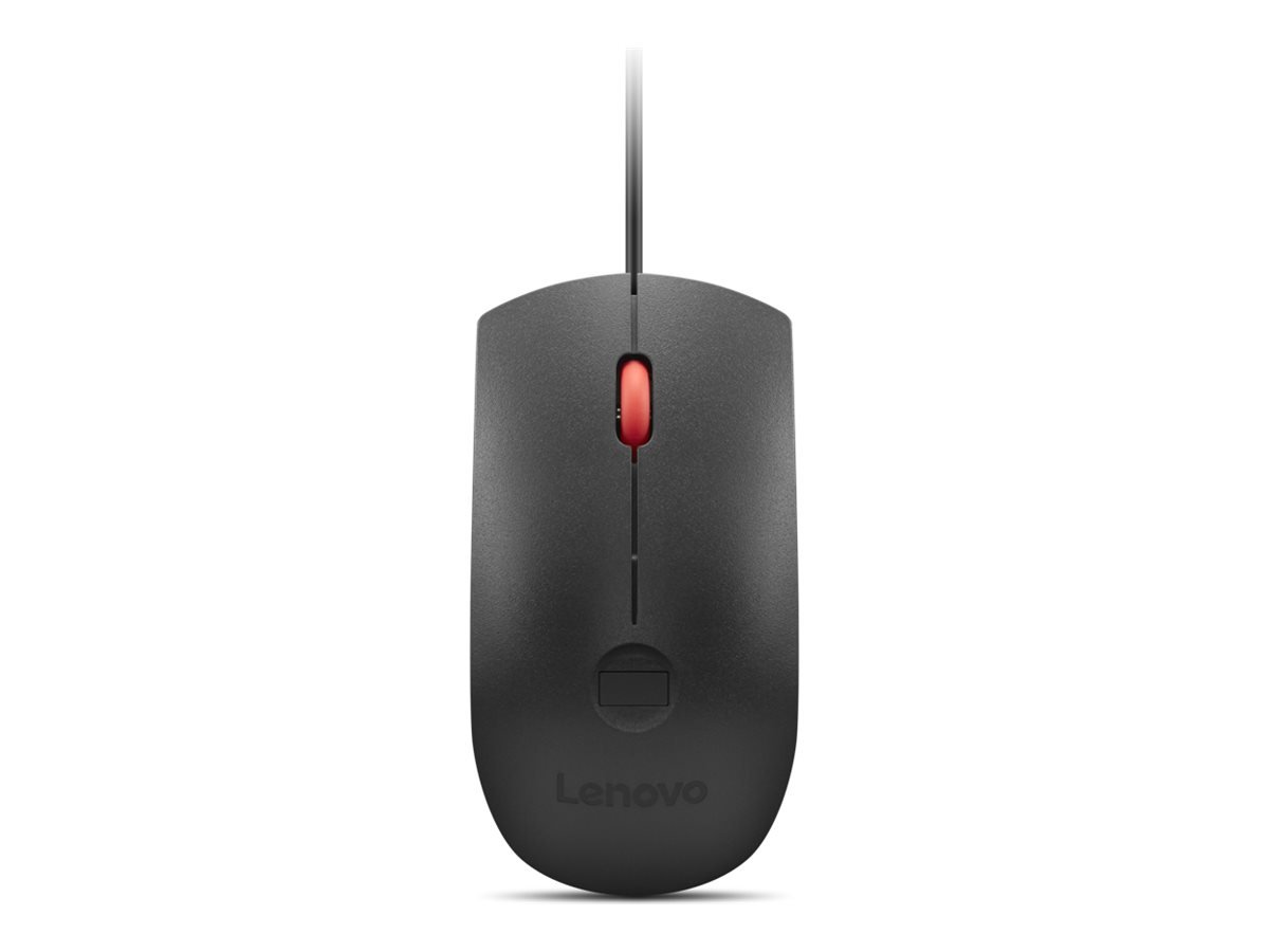 Lenovo Fingerprint Biometric USB Mouse Gen3 | Wired | USB-A | Black/Red